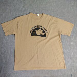 VINTAGE Veterans for Peace T-Shirt‎ Size 3XL Union Line Made in USA